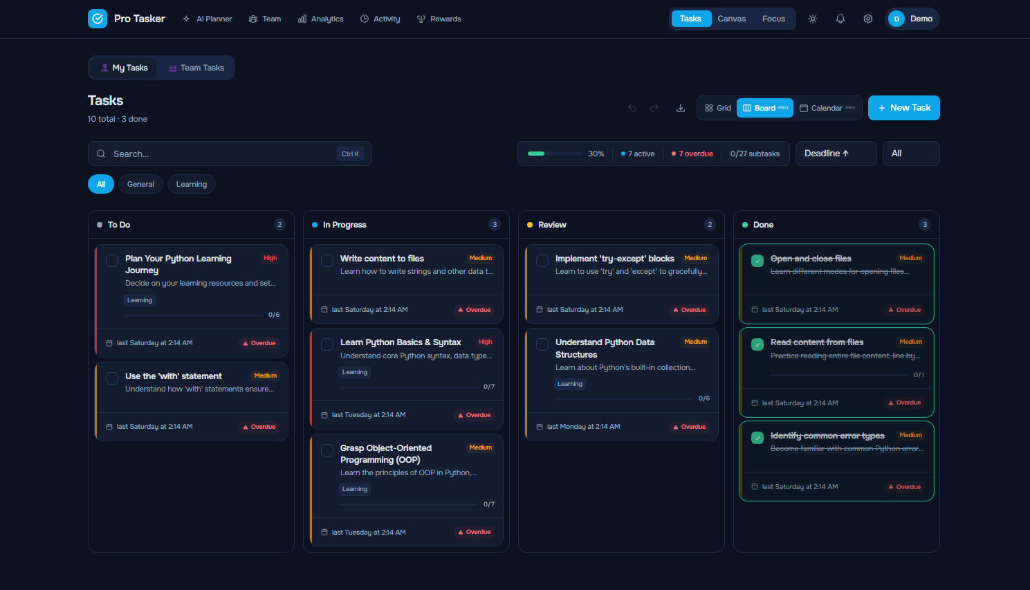 Pro Tasker secondary preview