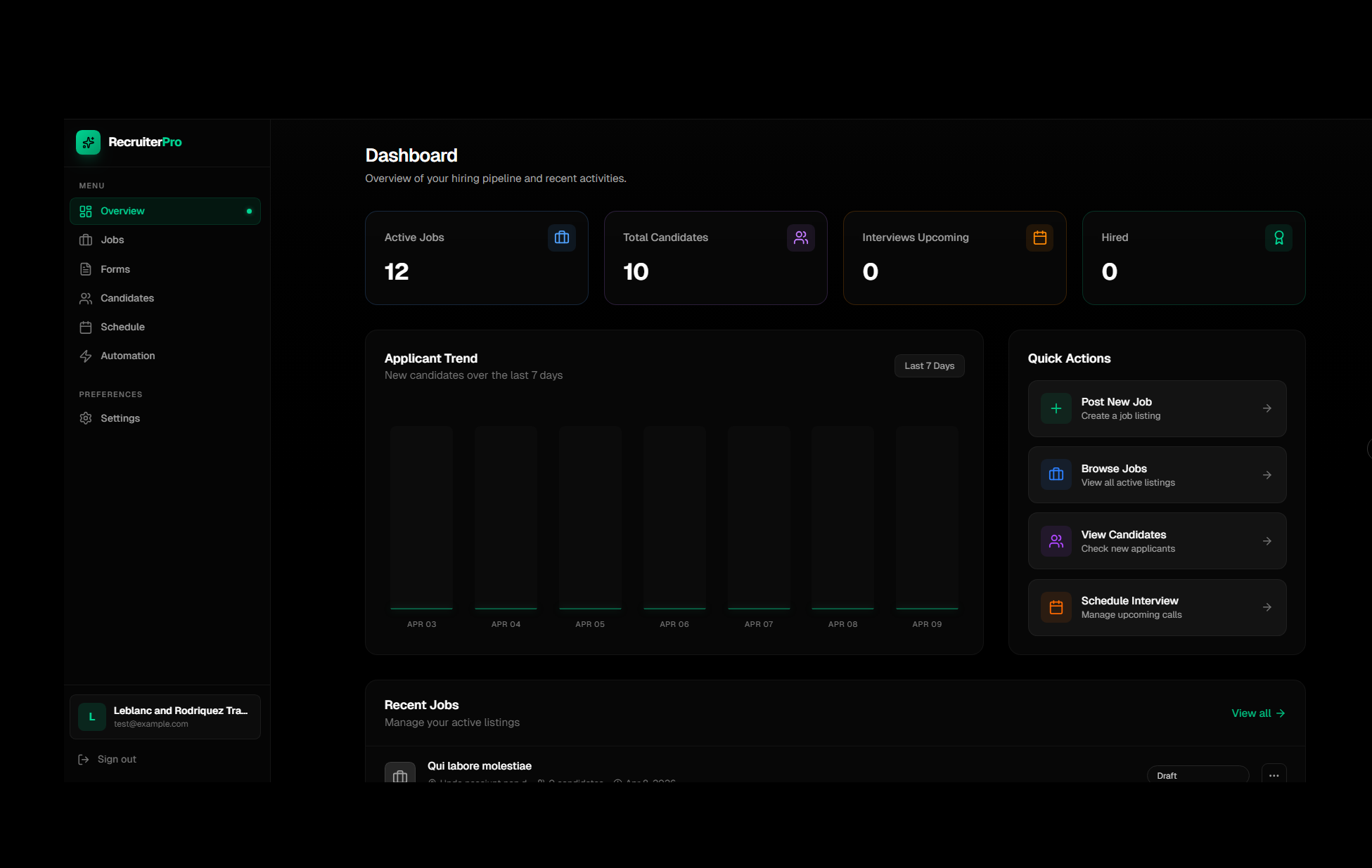 Recruiter Pro secondary preview